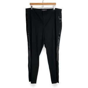 NWT Lauren Ralph Lauren Polo Black Side Stripe Straight Leg Slacks Size 22W